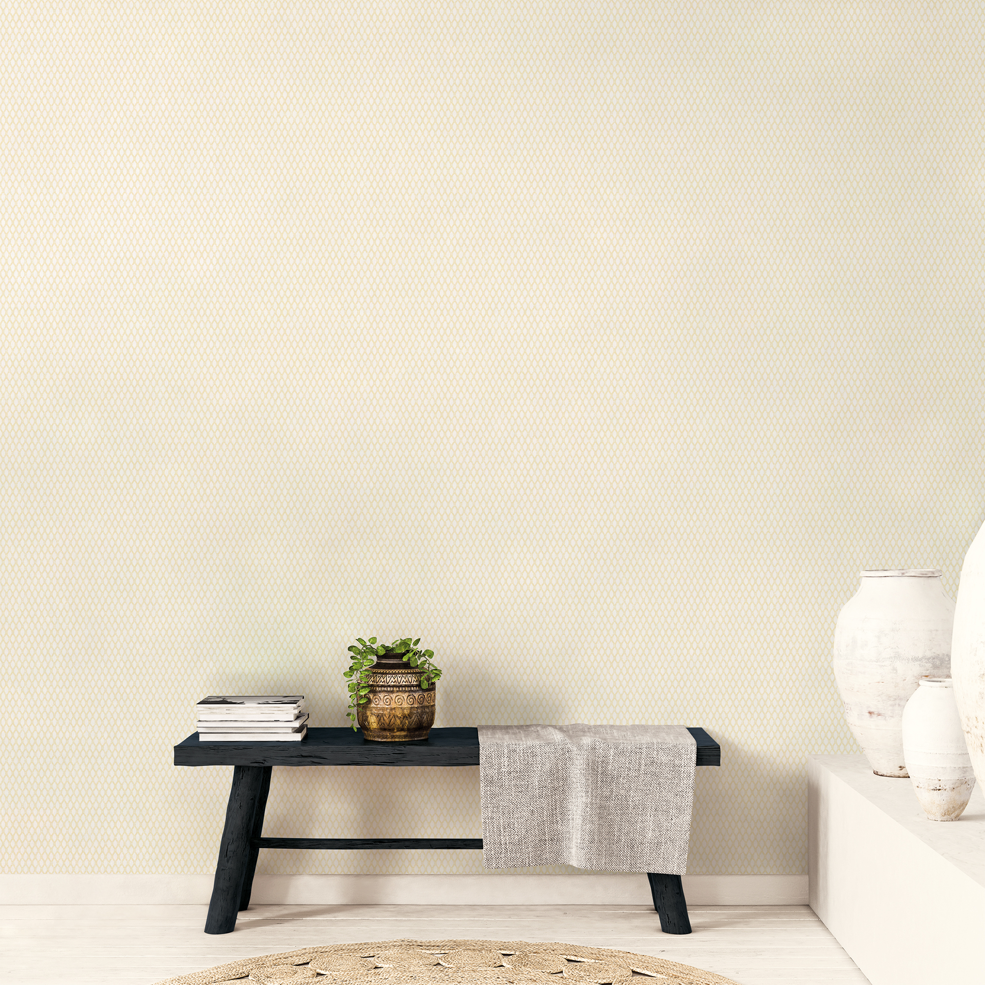 Galerie Wallcoverings Product Code G56658 - Small Prints Wallpaper Collection - Yellow Cream Grey Silver Colours -  