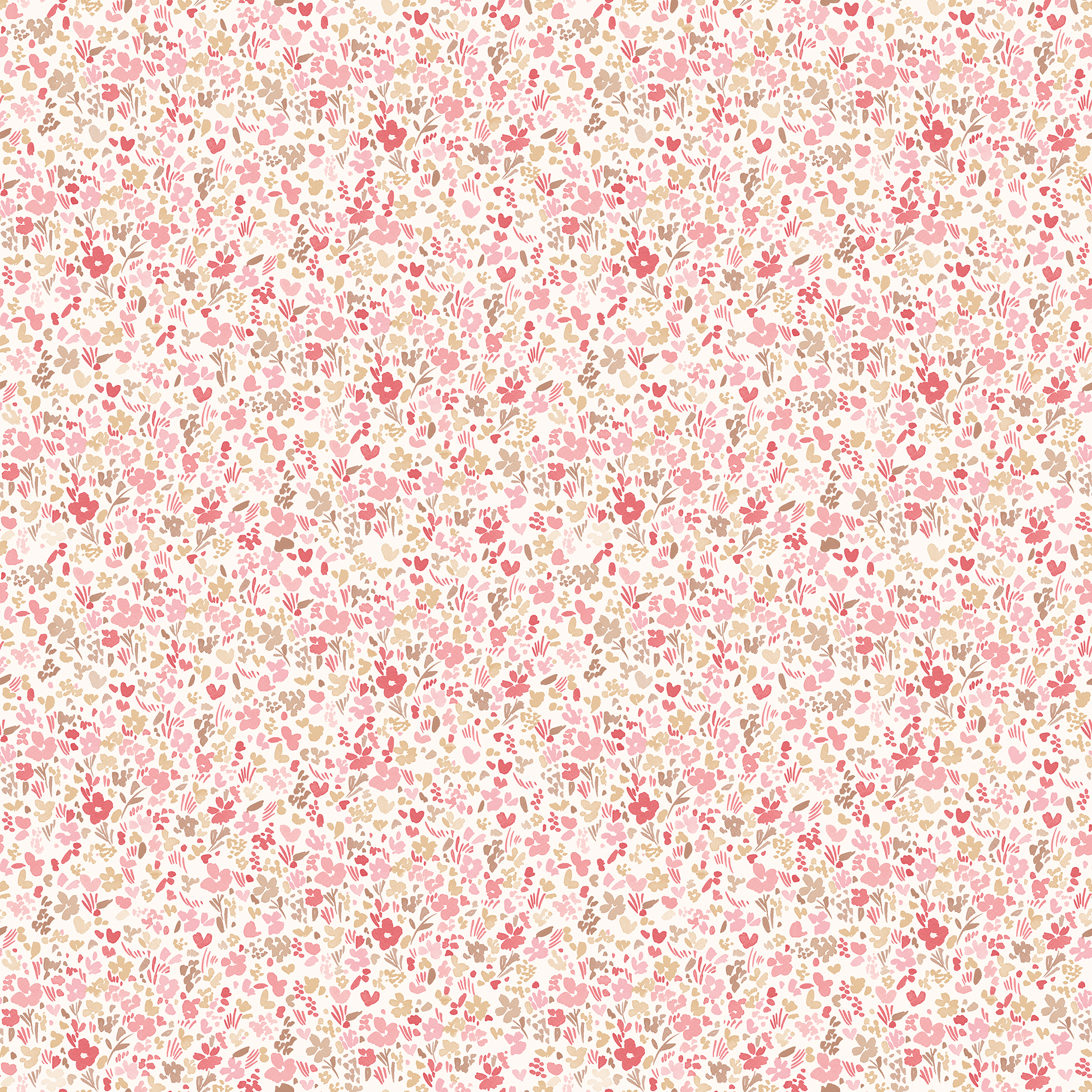 Galerie Wallcoverings Product Code G56666 - Small Prints Wallpaper Collection - Pink Brown Red Cream Colours -  