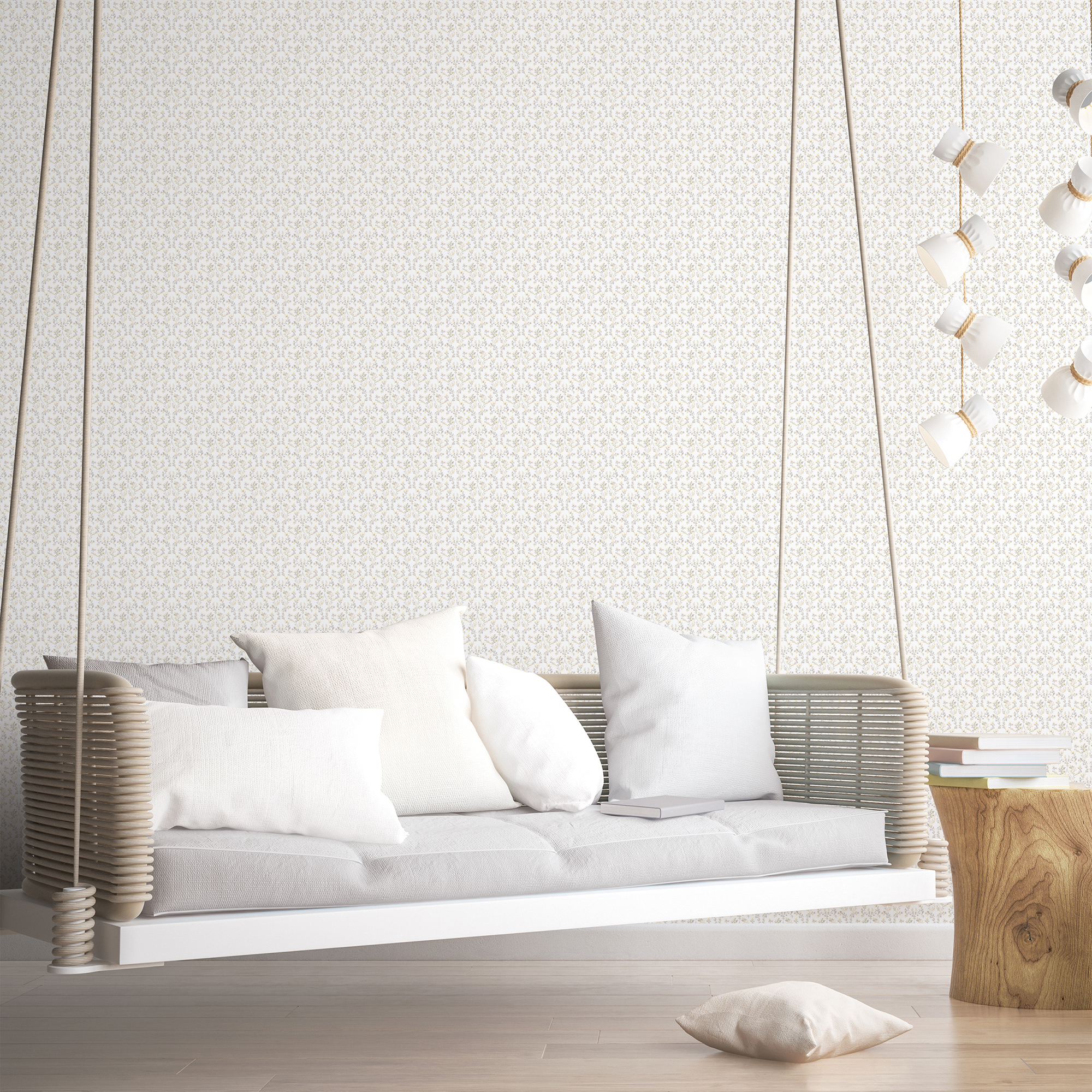 Galerie Wallcoverings Product Code G56681 - Small Prints Wallpaper Collection - Yellow Grey Brown White Colours -  