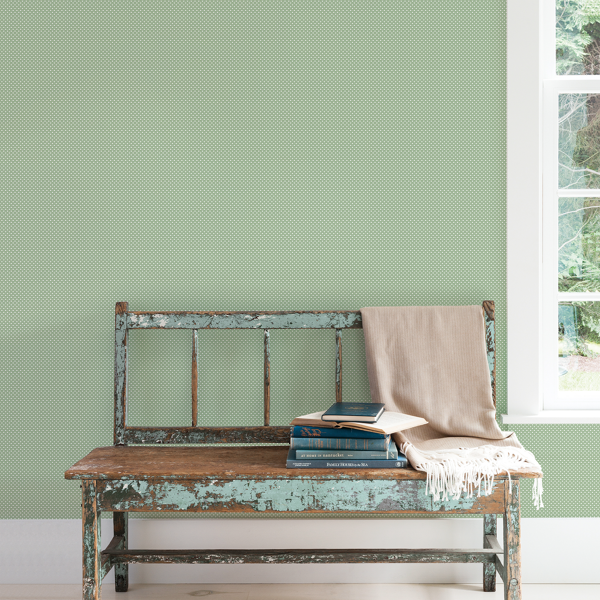 Galerie Wallcoverings Product Code G56685 - Small Prints Wallpaper Collection - Green White Colours -  