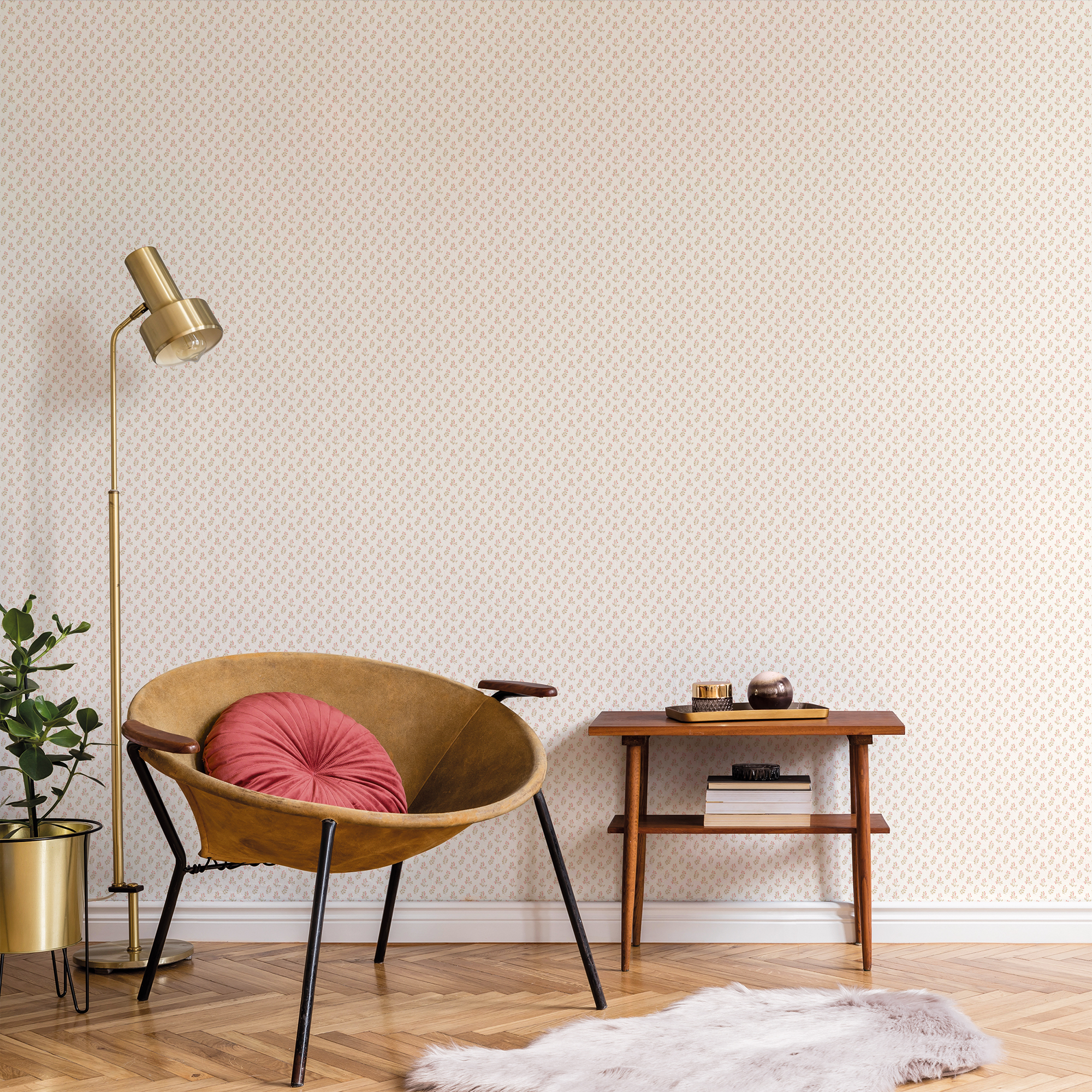 Galerie Wallcoverings Product Code G56709 - Small Prints Wallpaper Collection - Red Cream Brown Colours -  