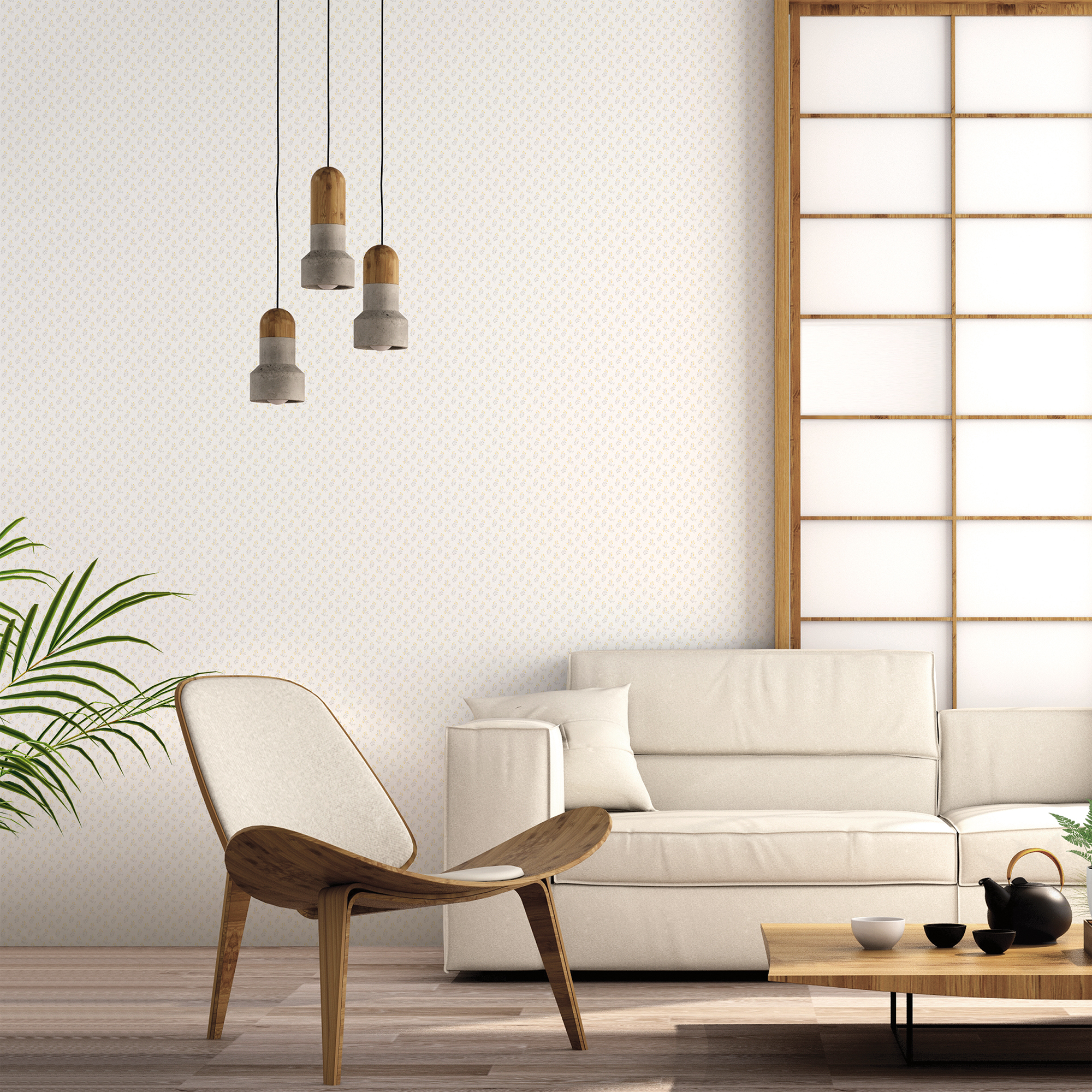 Galerie Wallcoverings Product Code G56711 - Small Prints Wallpaper Collection - Yellow Grey White Colours -  