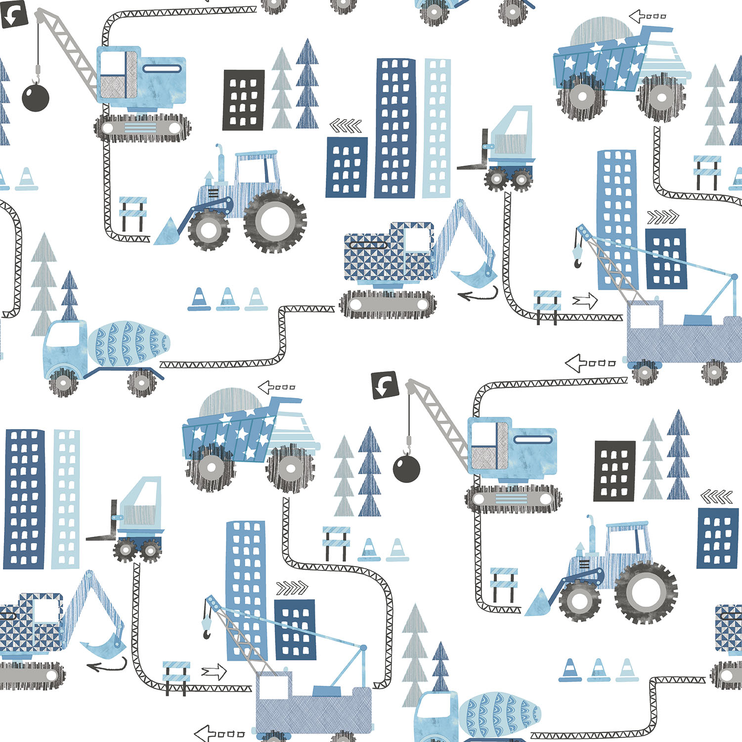 Galerie Wallcoverings Product Code G78360 - Tiny Tots 2 Wallpaper Collection - Blues Colours -  