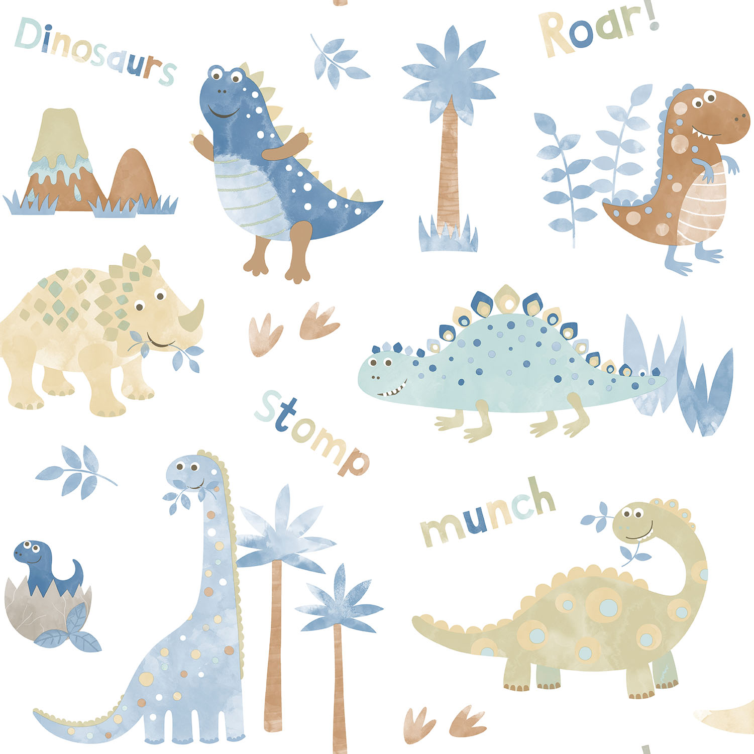 Galerie Wallcoverings Product Code G78363 - Tiny Tots 2 Wallpaper Collection - Blue Beige Colours -  