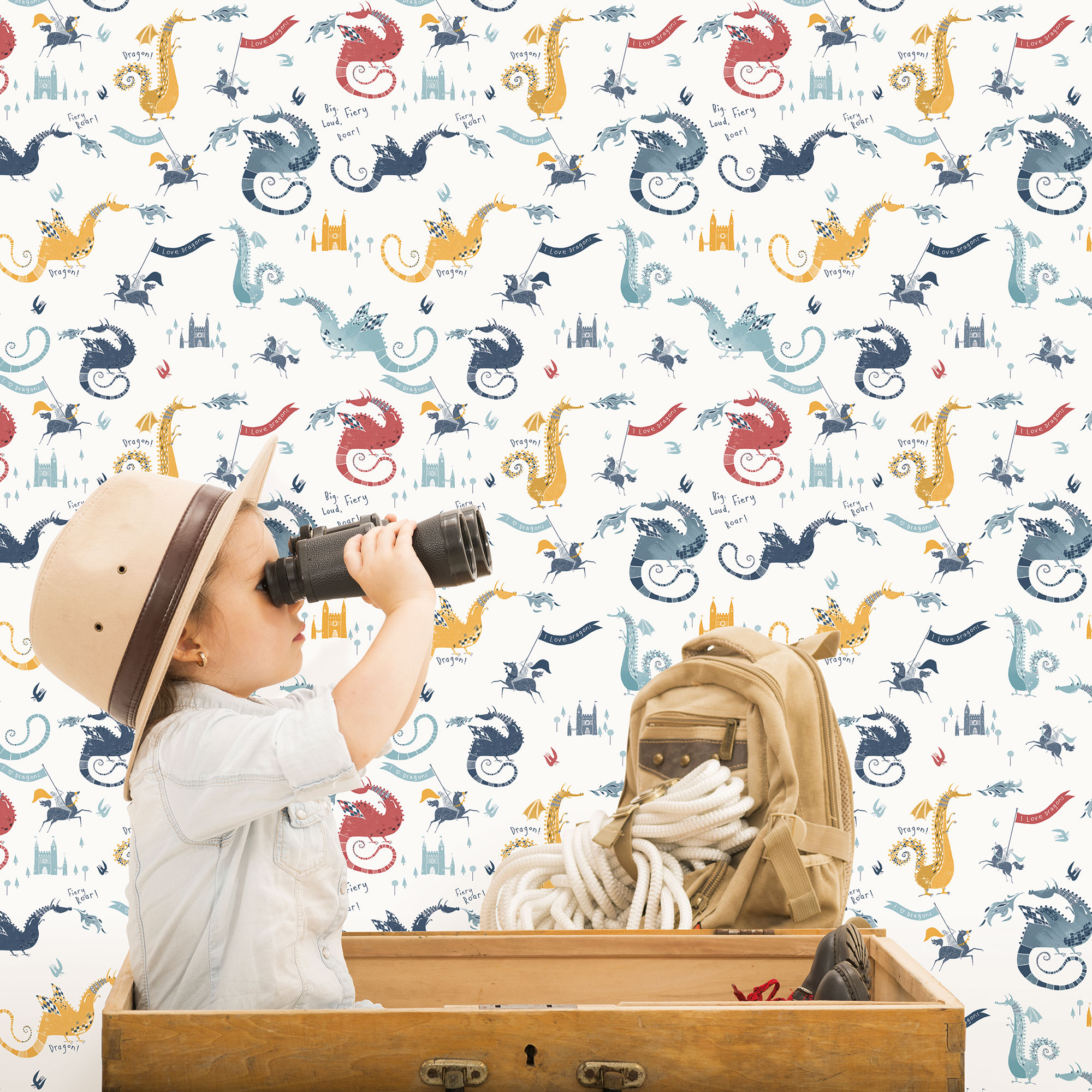 Galerie Wallcoverings Product Code G78369 - Tiny Tots 2 Wallpaper Collection - Navy Red Yellow Blue Colours -  
