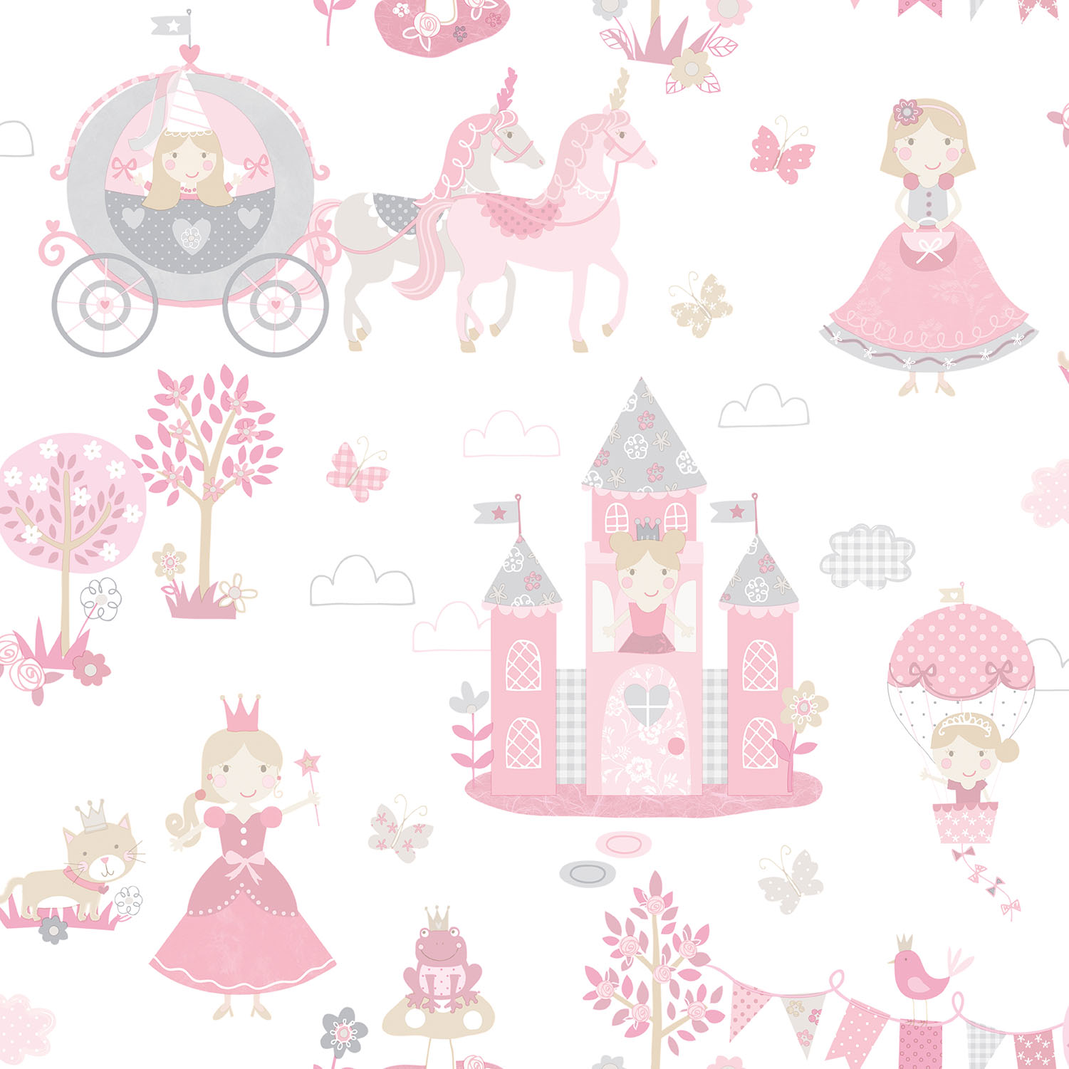Galerie Wallcoverings Product Code G78371 - Tiny Tots 2 Wallpaper Collection - Pinks Grey Colours -  