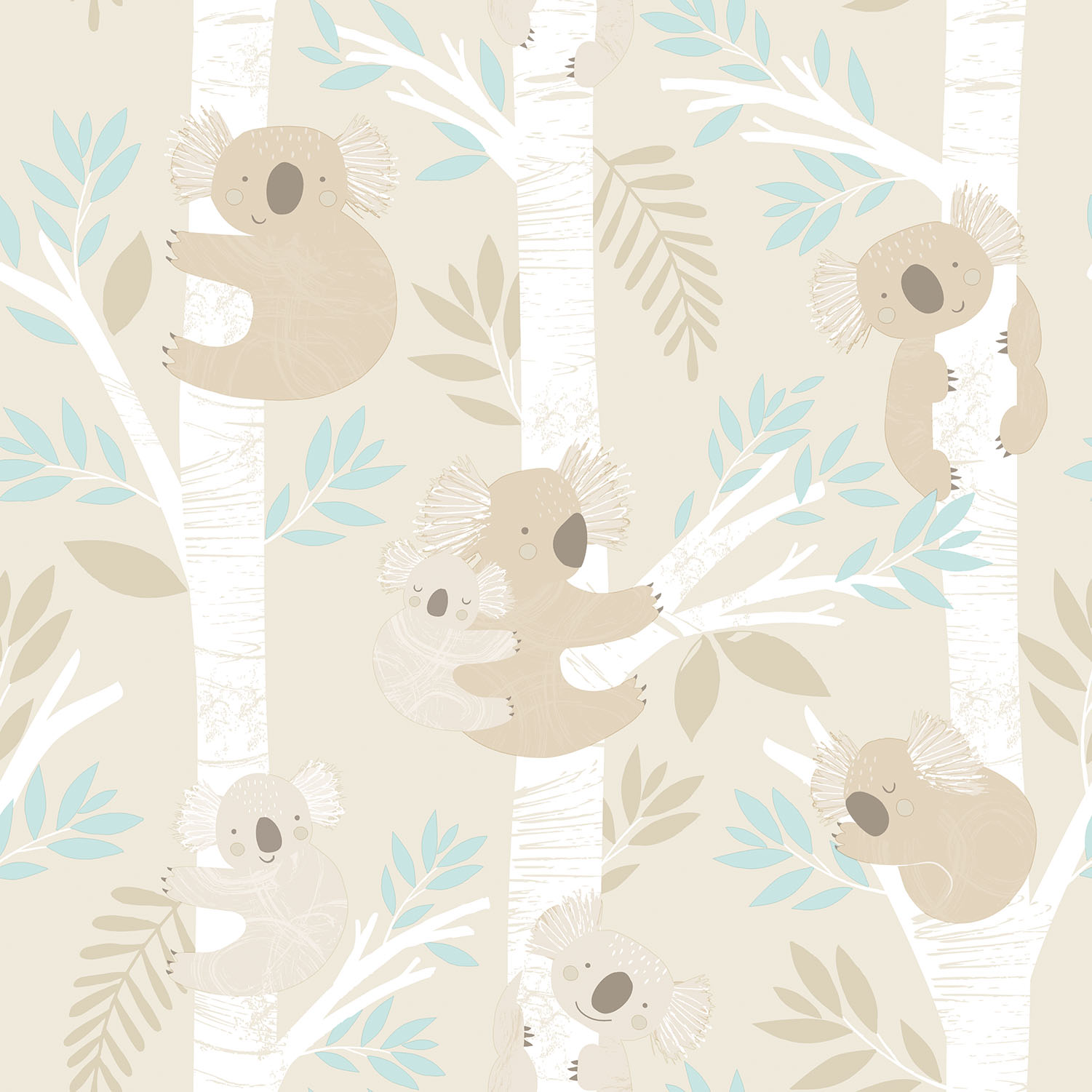 Galerie Wallcoverings Product Code G78384 - Tiny Tots 2 Wallpaper Collection - Beige Turquoise Glitter Colours -  