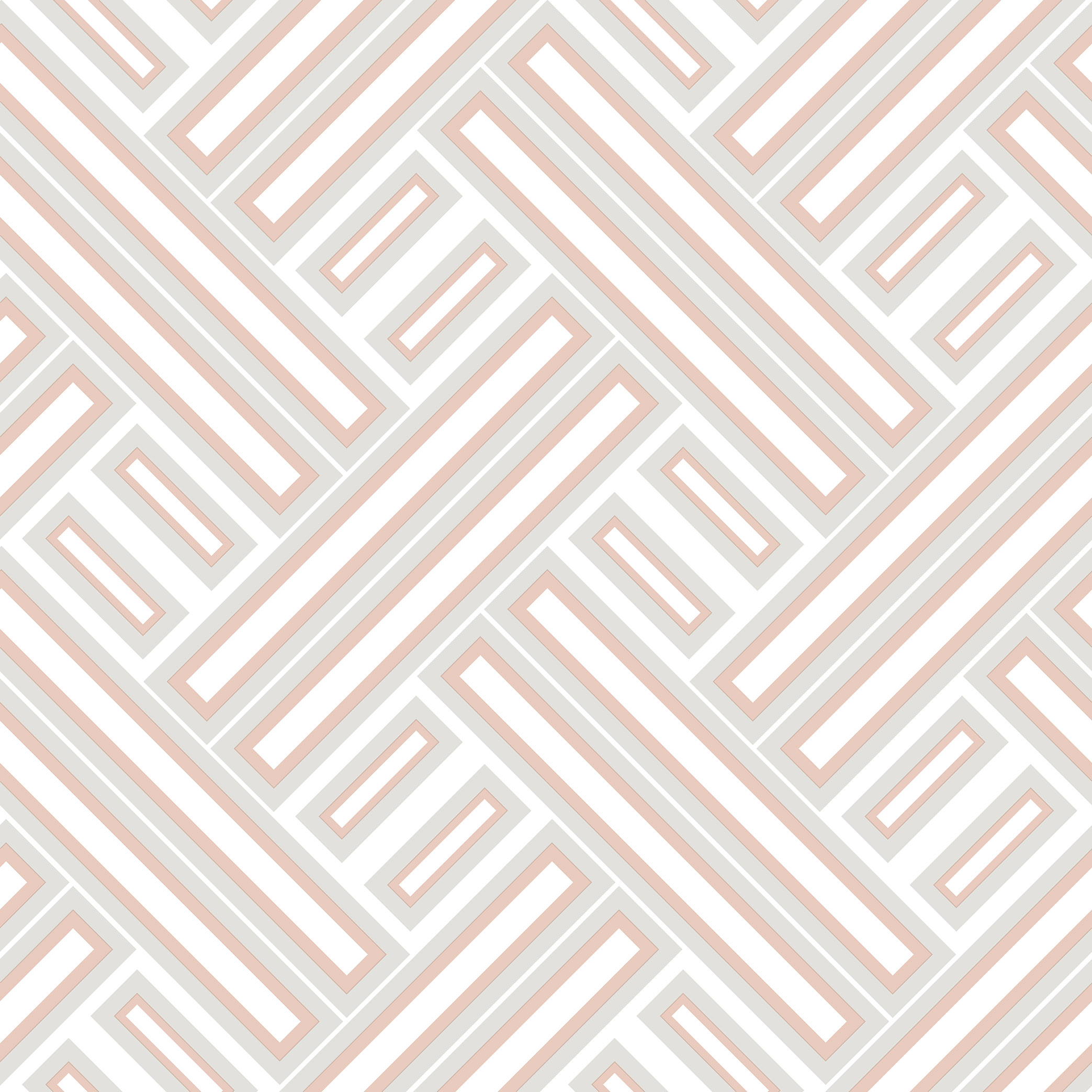 Galerie Wallcoverings Product Code GX37600 - Geometrix Wallpaper Collection - Grey Rose Gold Colours -  