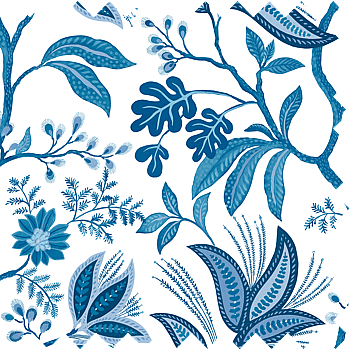 Galerie Wallpaper Product code: TJ42302F - Mulberry Tree Wallpaper Collection - Blue Colours -  